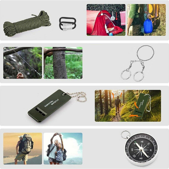 Tactical Emergency Survival Kit Outdoor Sports Hiking Camping SOS Tool Equipment - Outbackers