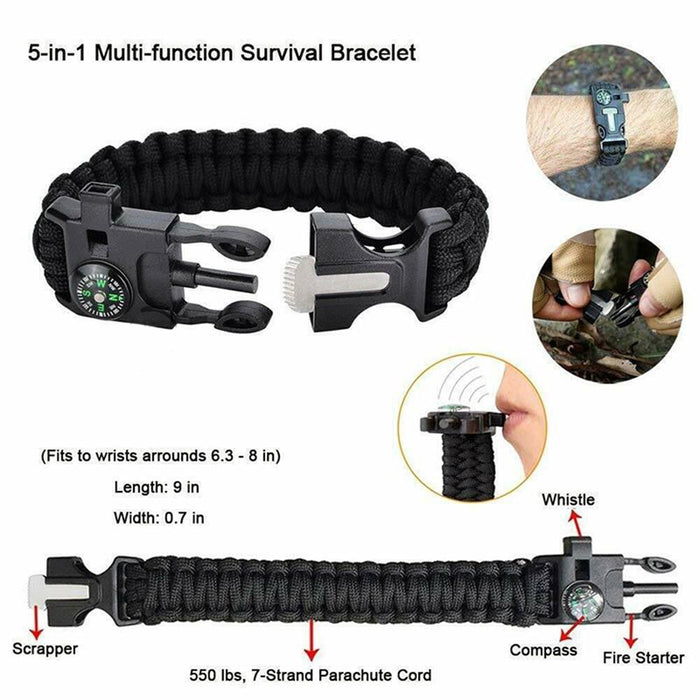 Tactical Emergency Survival Kit Outdoor Sports Hiking Camping SOS Tool Equipment - Outbackers