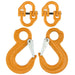 2X 8mm Eye Sling Hook + Hammer Lock Safety Chain Caravan Trailer Connecting Extend - Outbackers