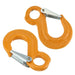 2X 8mm Eye Sling Hook + Hammer Lock Safety Chain Caravan Trailer Connecting Extend - Outbackers