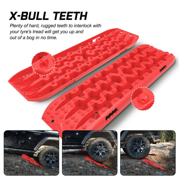 X-BULL Recovery tracks 2PCS 4WD Sand Mud Snow Truck Gen3.0 With Reindeer Car Antlers - Outbackers