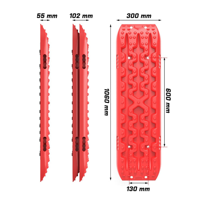 X-BULL Recovery tracks Boards 2 Pairs Sand Mud Snow 4WD Gen3.0 With Reindeer Car Antlers - Outbackers