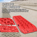 X-BULL 2PCS Recovery Tracks Snow Mud 4WD With Carry bag 4PC mounting bolts Red - Outbackers