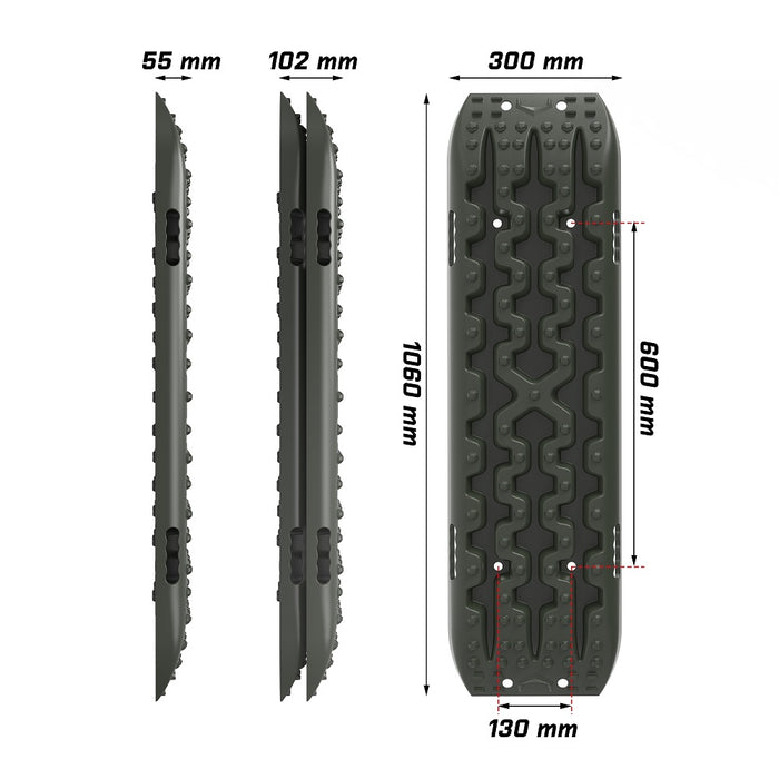 X-BULL 4X4 Recovery Tracks Boards 4WD 10T 4PCS Offroad Vehicle Sand Mud Gen3.0 Olive - Outbackers