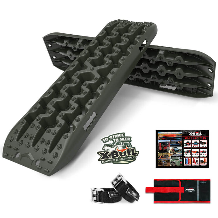 X-BULL Recovery tracks kit Boards 4WD strap mounting 4x4 Sand Snow Car qrange GEN3.0 6pcs OLIVE - Outbackers