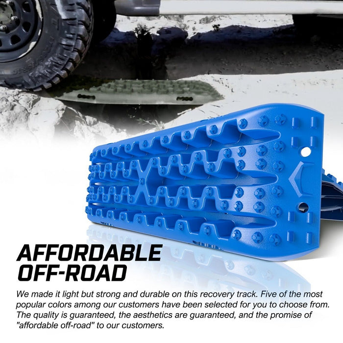 X-BULL Recovery tracks kit Boards 4WD strap mounting 4x4 Sand Snow Car qrange GEN3.0 6pcs blue - Outbackers