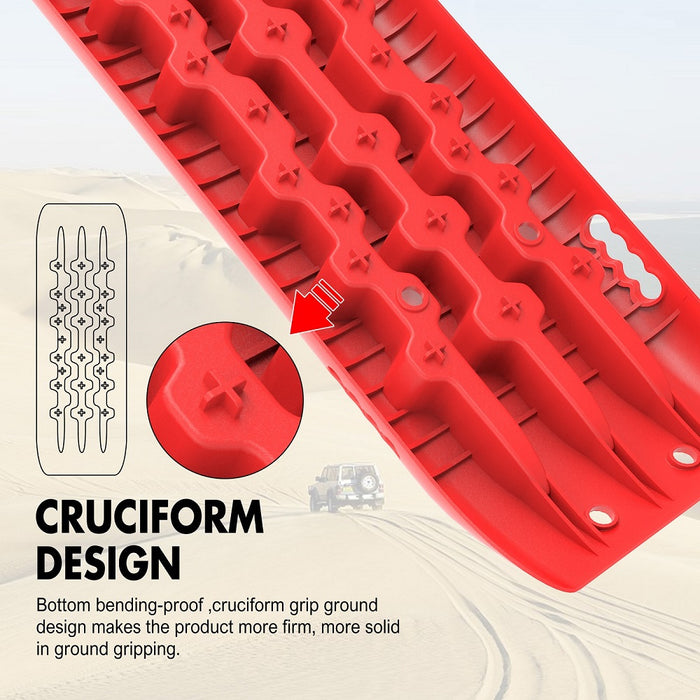 X-BULL 10 Pairs Recovery tracks Boards 10T / Sand tracks/ Mud tracks Gen 2.0 Red - Outbackers