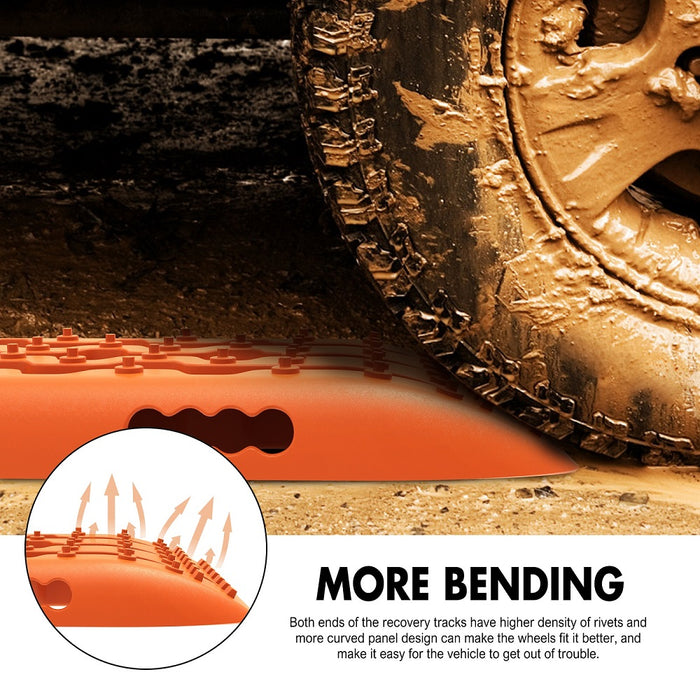 X-BULL 10 Pairs of Recovery tracks Boards Traction 10T Sand tracks/ Mud /Snow Gen 2.0 Orange - Outbackers