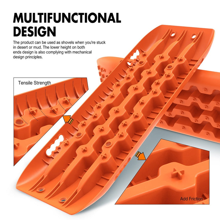 X-BULL 10 Pairs of Recovery tracks Boards Traction 10T Sand tracks/ Mud /Snow Gen 2.0 Orange - Outbackers