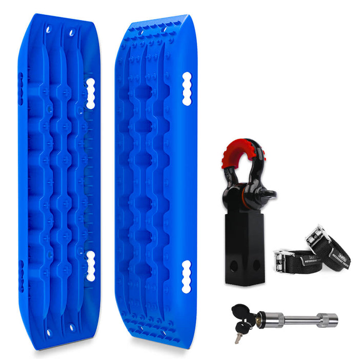 X-BULL Hitch Receiver 5T Recovery Receiver With 2PCS Recovery tracks Boards Gen2.0 Blue - Outbackers