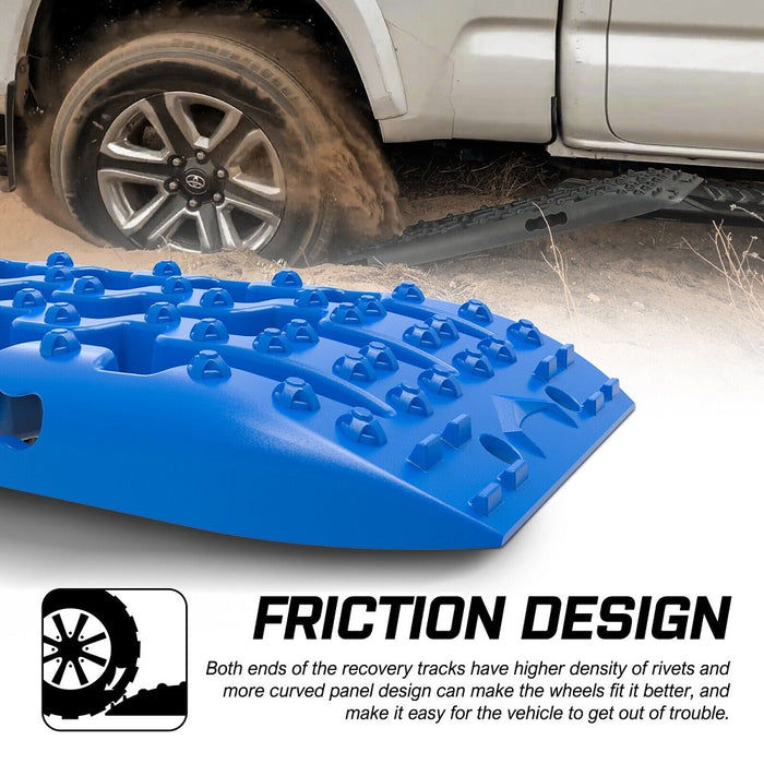 X-BULL Recovery tracks Boards 10T 2 Pairs Sand Mud Snow With Mounting Bolts pins Blue - Outbackers