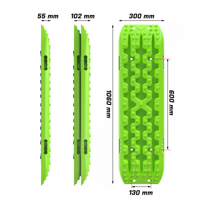 X-BULL Recovery tracks Boards 10T 2 Pairs Sand Mud Snow With Mounting Bolts pins Green - Outbackers