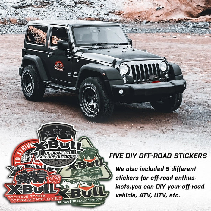 X-BULL KIT2 Recovery tracks 6pcs Board Traction Sand trucks strap mounting 4x4 Sand Snow Car red - Outbackers