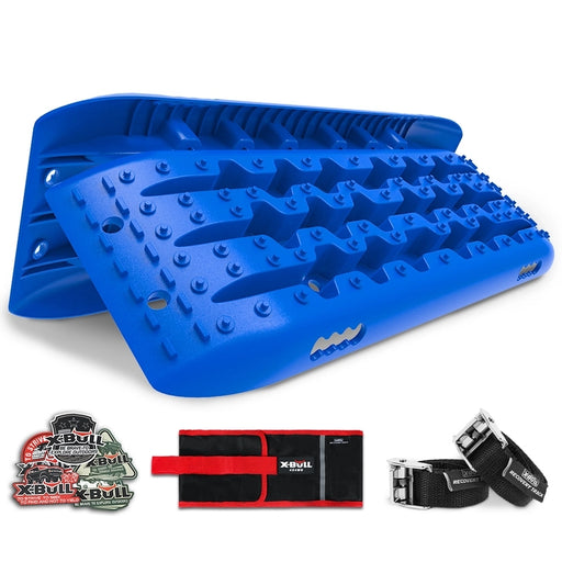 X-BULL KIT2 Recovery tracks kit Board Traction Sand trucks strap mounting 4x4 Sand Snow Car blue 6pcs - Outbackers