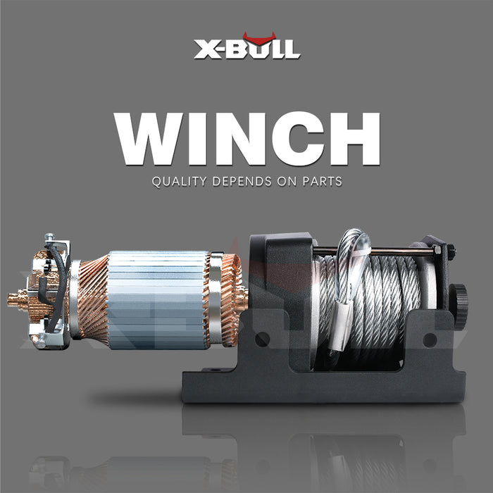 X-BULL Electric Winch 3000LBS Steel Wire Cable 12V Boat ATV 4WD Winch Trailer 10 Units - Outbackers