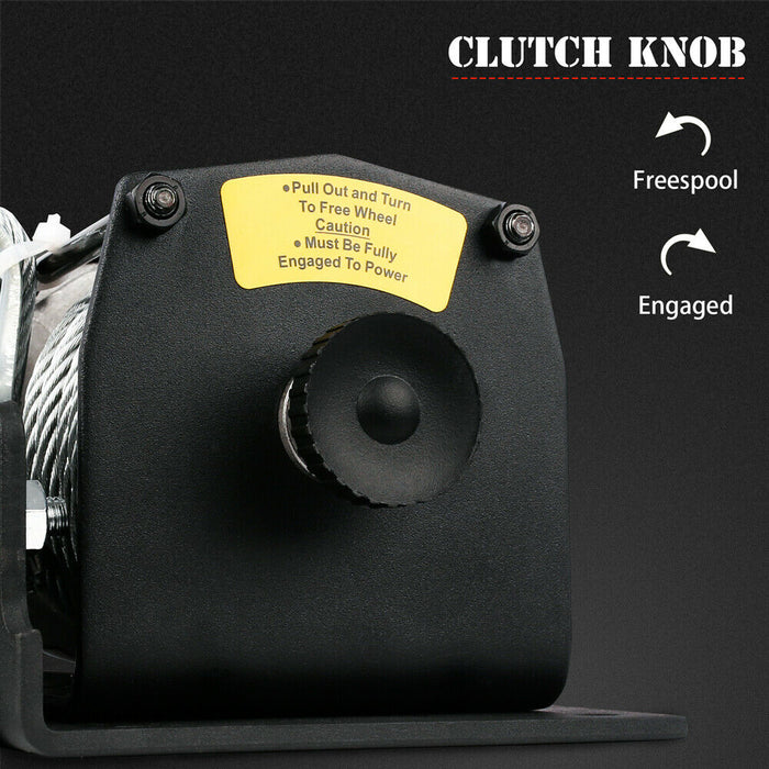 X-BULL Electric Winch 3000lbs/1360kg Wireless 12V Steel Cable ATV 4WD BOAT 4X4 - Outbackers