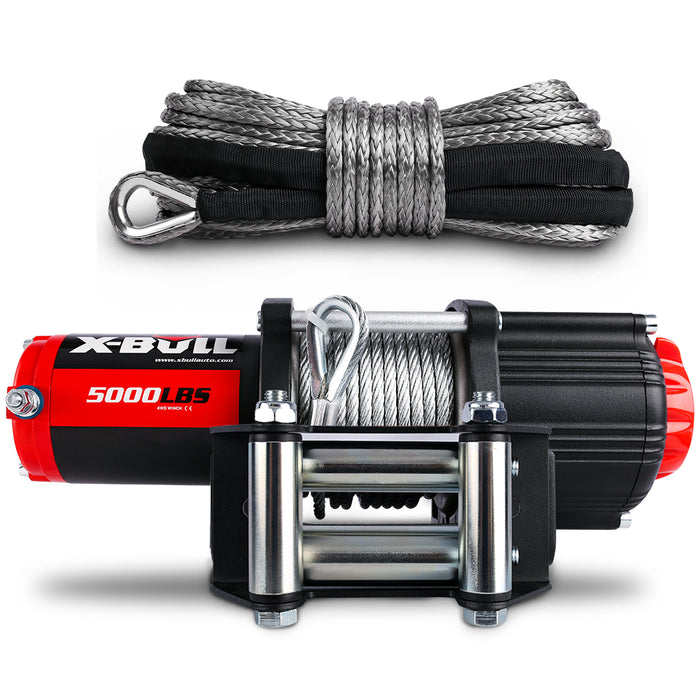 X-BULL Electric Winch 12V 5000LBS Wireless Steel Cable ATV Boat With 13M Synthetic Rope - Outbackers