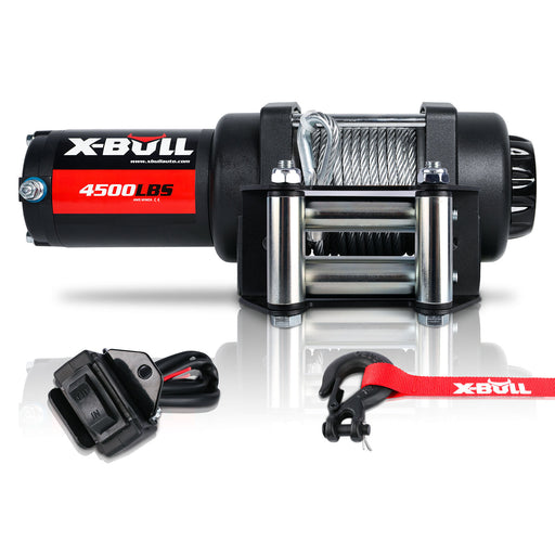 X-BULL Electric Winch 4500LBS/2041KG Steel Cable Wireless Remote Boat ATV 4WD - Outbackers