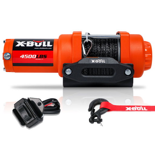 X-BULL Electric Winch 12v Synthetic Rope 4500LBS Wireless Remote ATV UTV 2041KG - Outbackers