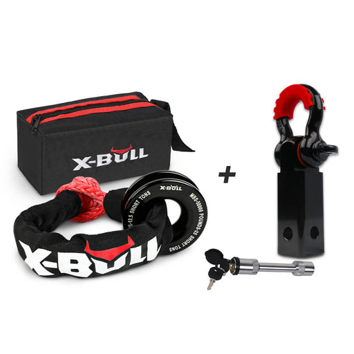 X-BULL Soft Shackle Synthetic Rope Recovery Snatch Ring /Recovery Hitch Receiver - Outbackers