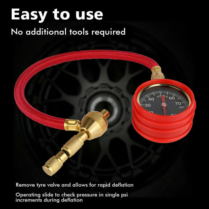 X-BULL Tyre Deflator Tire Air Deflators Rapid With Pressure Gauge Valve Tool 4WD - Outbackers