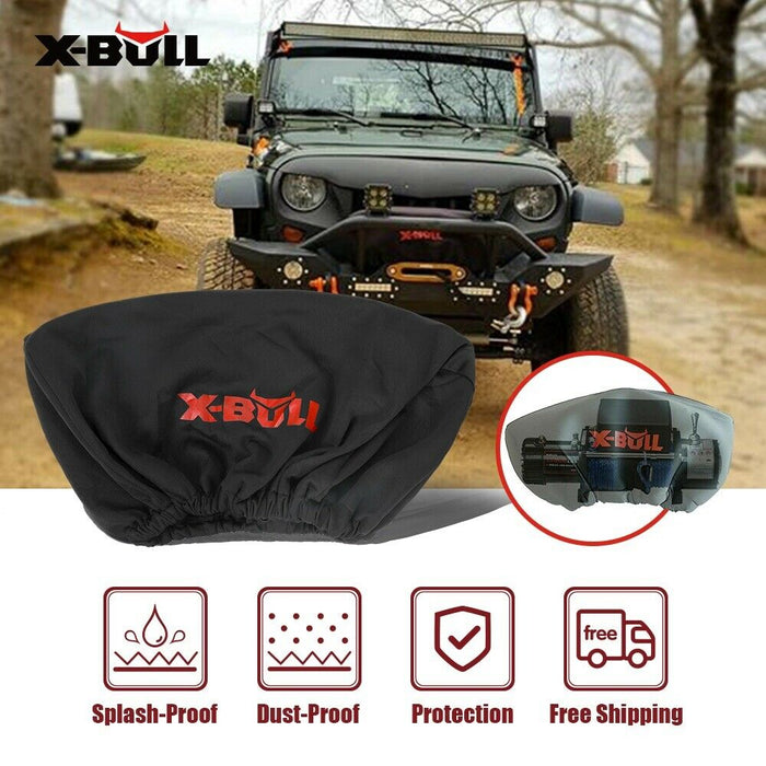 X-BULL Winch Cover Waterproof fits 8000-17000LBS Winch Dust Cover Soft 4X4 - Outbackers