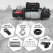 X-BULL Electric Winch 12000LBS/5454KGS Steel Cable 12V Wireless Remote Offroad - Outbackers