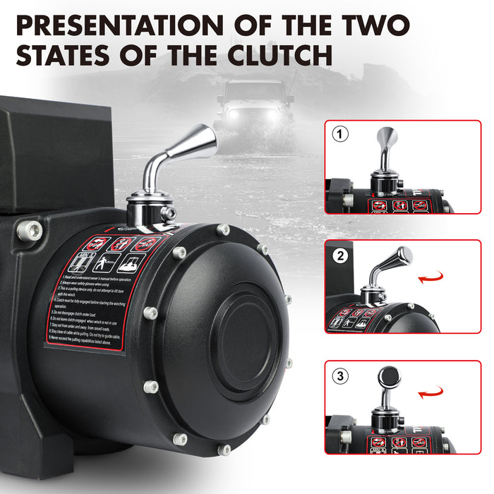 X-BULL Electric Winch 12V 12000LBS/5454kg 26M Synthetic Rope Wireless Remote 4WD 4X4 - Outbackers