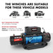 X-BULL 12V Electric Winch 12000LBS synthetic rope with 4PCS Recovery Tracks Gen3.0 Black - Outbackers