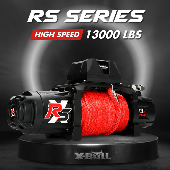 X-BULL Electric Winch 13000LBS 12V Synthetic Rope 28M Wireless Offroad 4WD 4x4 - Outbackers