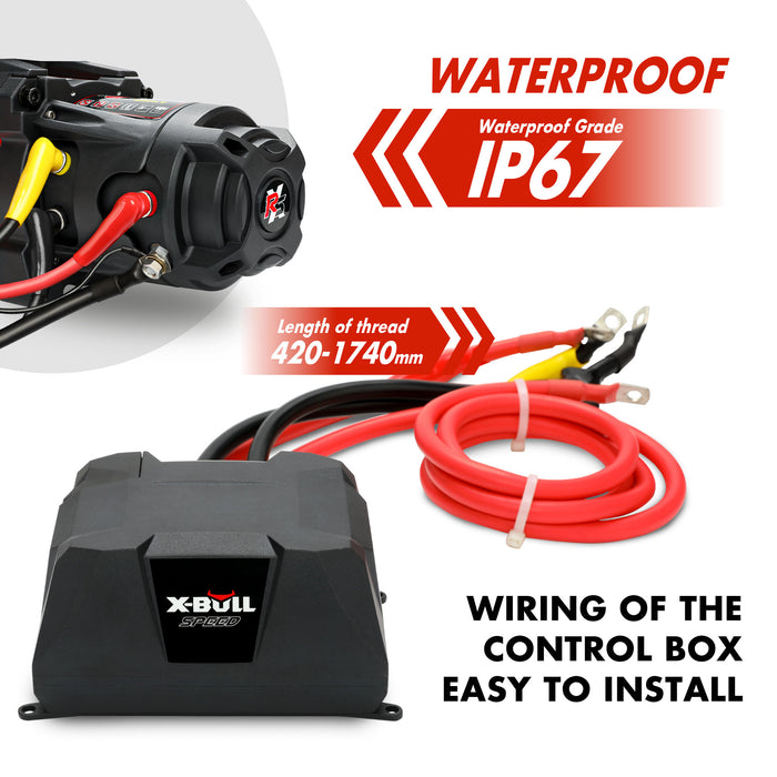 X-BULL Electric Winch 13000LBS 12V Synthetic Rope 28M Wireless Offroad 4WD 4x4 - Outbackers