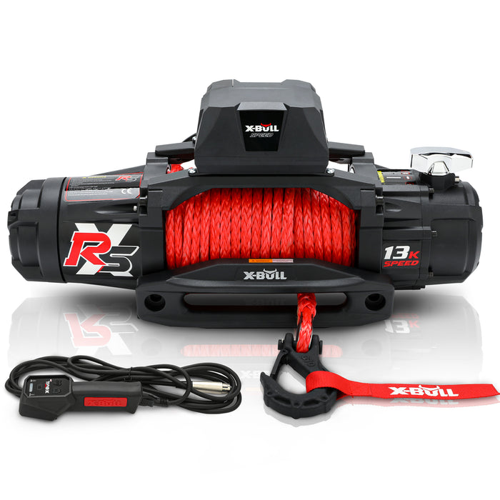 X-BULL Electric Winch 13000LBS 12V Synthetic Rope 28M Wireless Offroad 4WD 4x4 - Outbackers