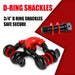 X-BULL Recovery Kit 4WD Winch Recovery kit Snatch Strap Recovery Tracks Gen3.0 Red - Outbackers