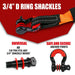 X-BULL Winch Recovery Kit Recovery tracks /Snatch Strap Off Road 4WD orange - Outbackers