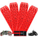 X-BULL 2 Pairs Recovery tracks Sand Mud Snow 4WD / 4x4 ATV Offroad Stronger Gen 3.0 - Red - Outbackers