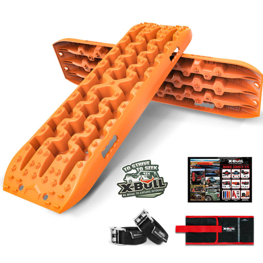 X-BULL Recovery tracks Sand 4x4 4WD Snow Mud Car Vehicles ATV 2pcs Gen 3.0 - Orange - Outbackers