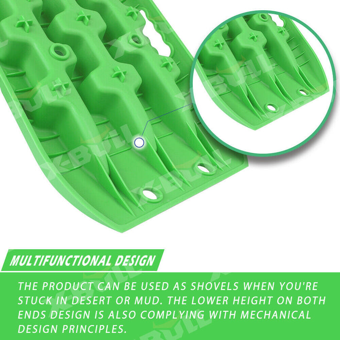 X-BULL Recovery tracks Sand tracks 2 Pairs Sand / Snow / Mud 10T 4WD Gen 3.0 - Green - Outbackers