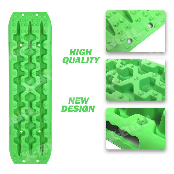 X-BULL Recovery tracks Sand tracks 2 Pairs Sand / Snow / Mud 10T 4WD Gen 3.0 - Green - Outbackers