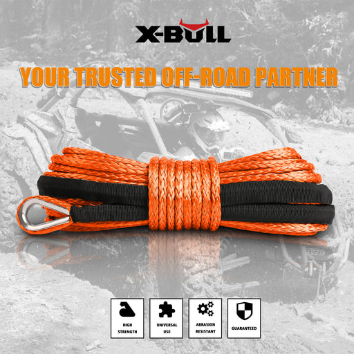 X-BULL Winch Rope Dyneema Synthetic Rope 5.5mm x 13m Tow Recovery Offroad 4wd - Outbackers