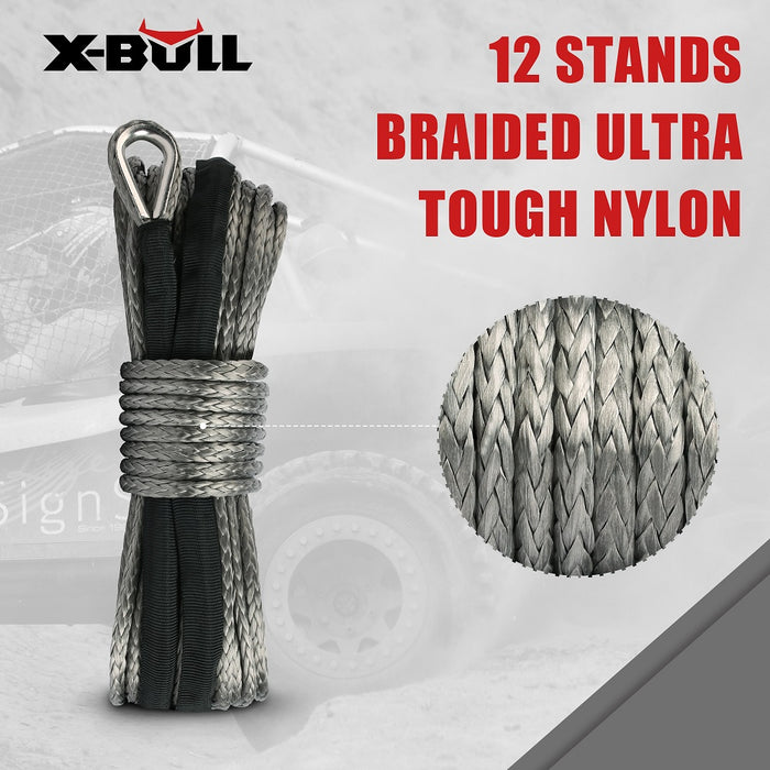 X-BULL Winch Rope 5.5mm x 13m Dyneema Synthetic Rope Tow Recovery Offroad 4wd4x4 - Outbackers