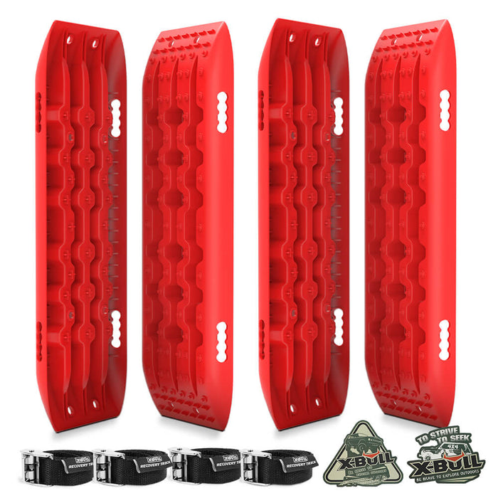 X-BULL Recovery tracks 10T Sand Mud Snow 2 pairs Offroad 4WD 4x4 2pc 91cm Gen 2.0 - red - Outbackers