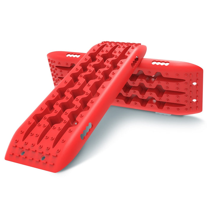 X-BULL Recovery tracks 10T Sand Mud Snow RED Offroad 4WD 4x4 2pc 91cm Gen 2.0 - red - Outbackers