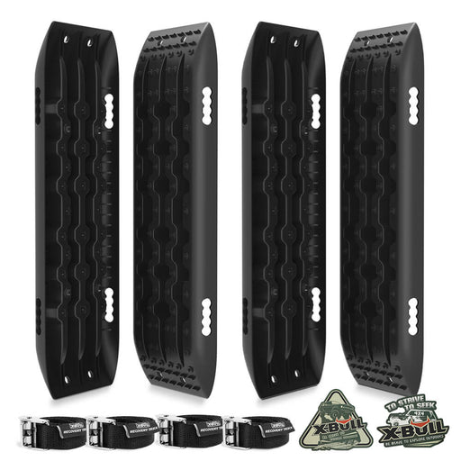 X-BULL Recovery Tracks Sand Track Mud Snow 2 pairs Gen 2.0 Accessory 4WD 4X4 - Black - Outbackers