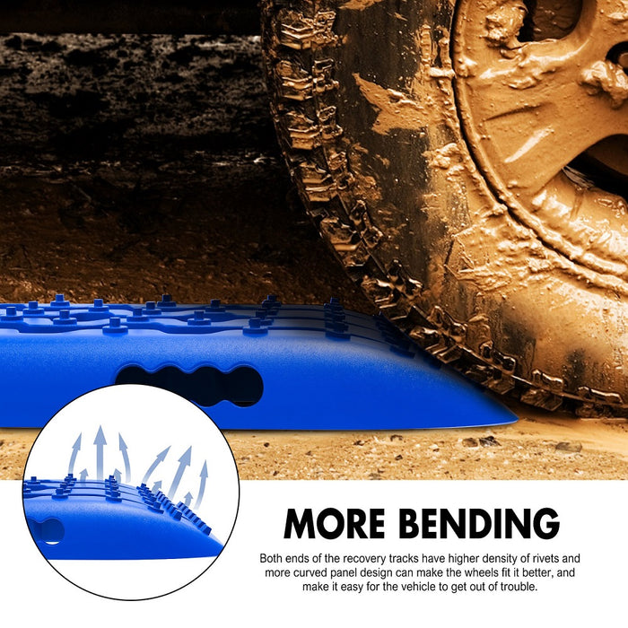 X-BULL Recovery tracks Sand tracks 2 pairs Sand / Snow / Mud 10T 4WD Gen 2.0 - blue - Outbackers