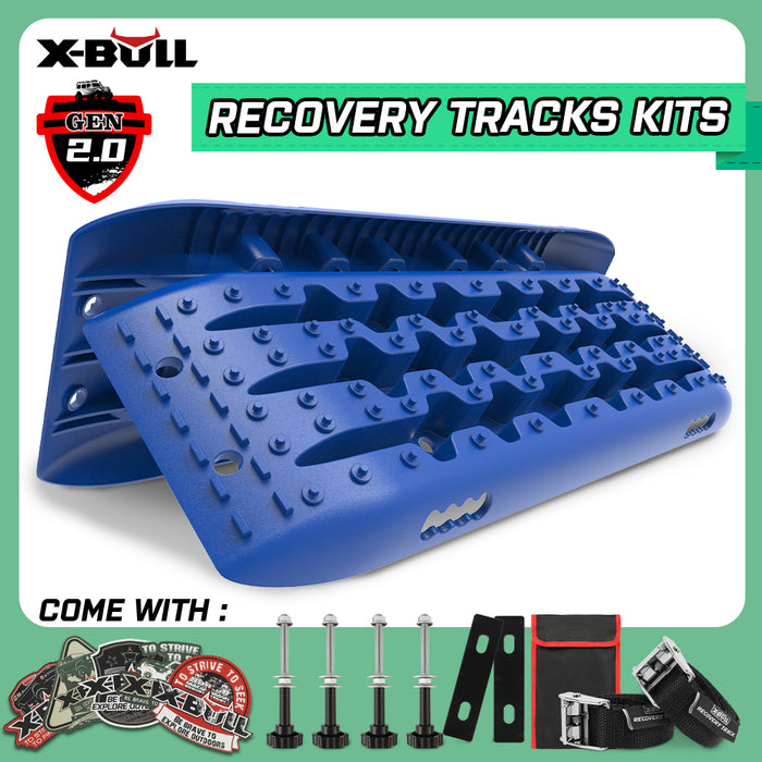 X-BULL Recovery tracks Sand Trucks Offroad With 4PCS Mounting Pins 4WDGen 2.0 - blue - Outbackers