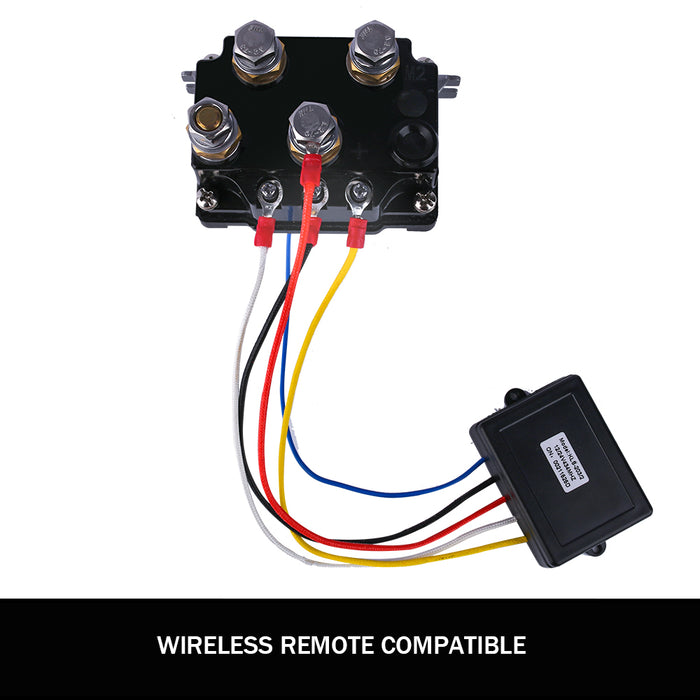 X-BULL Winch Solenoid Relay 12V 500A Winch Controller Twin Wireless Remote 4T Block Pulley - Outbackers