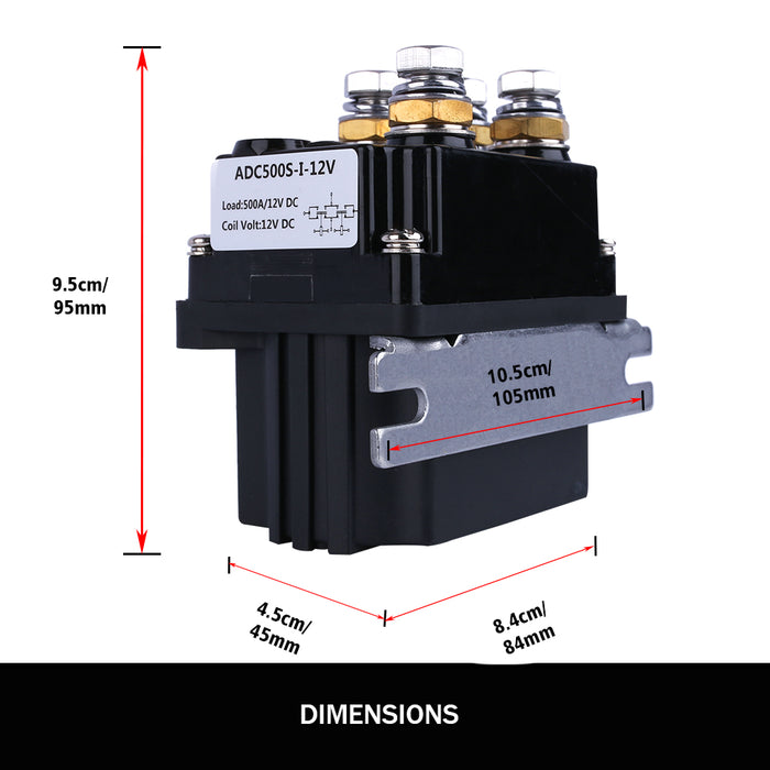 X-BULL Winch Solenoid Relay 12V 500A Winch Controller Twin Wireless Remote 4T Block Pulley - Outbackers