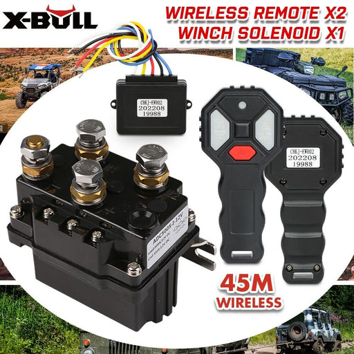 X-BULL Winch Solenoid Relay Wiring Controller 500A 12V and 150ft Wireless Remote - Outbackers