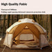 Large Space Luxury Frog Hexagonal Tent 5-8 Person Double Layer - Khaki - Outbackers