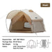 Large Space Luxury Frog Hexagonal Tent 5-8 Person Double Layer - Khaki - Outbackers